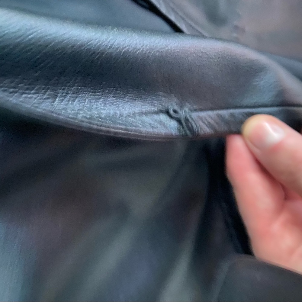 Per se Leather 3/4 sleeve long jacket - Picture 3 of 3